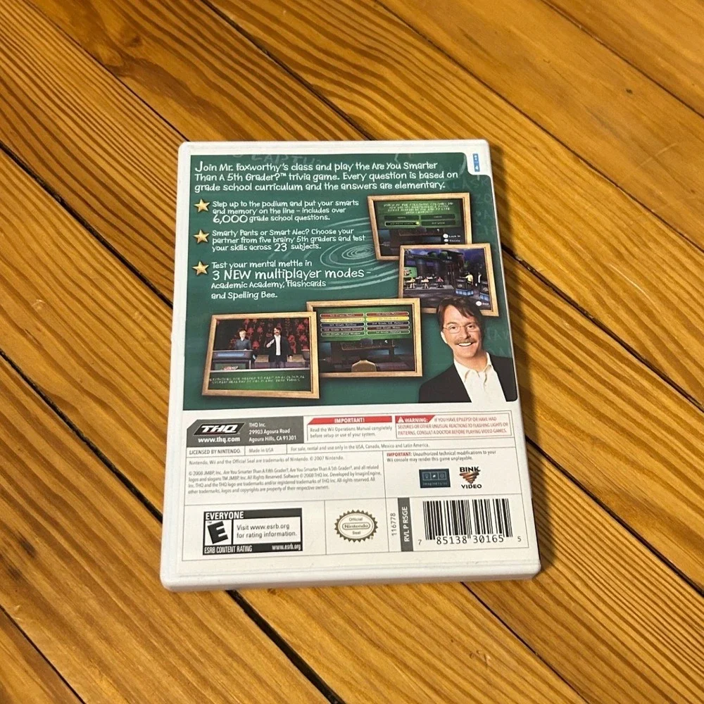 Are You Smarter Than a 5th Grader Make The Grade Nintendo Wii THQ Jeff Foxworthy